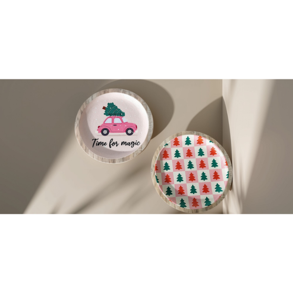 Decoratiebord met kerstprint