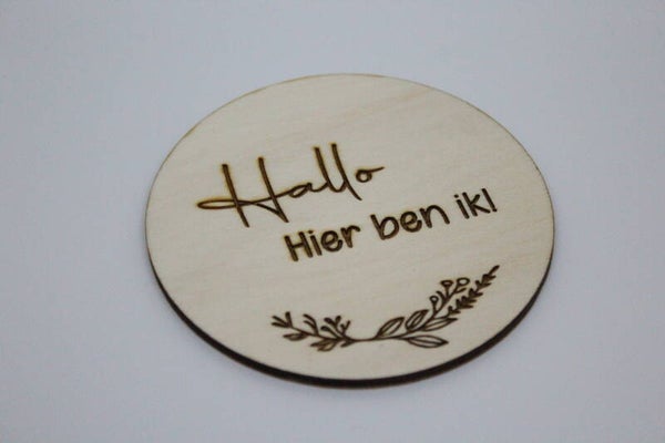 Geboorteaankondiging schijfje