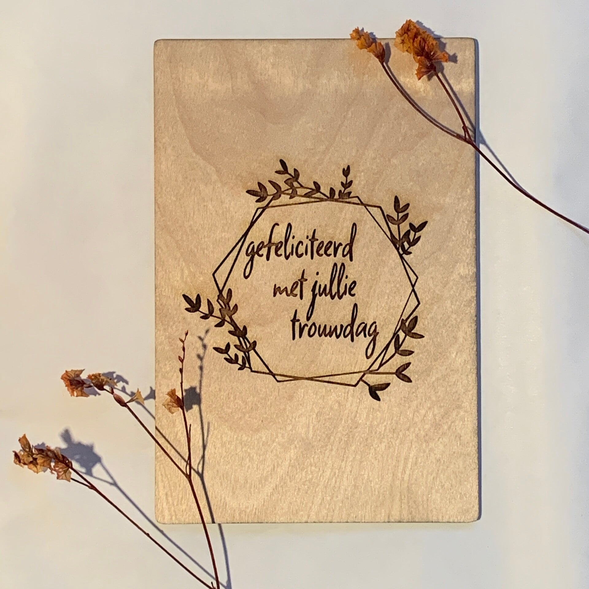 Wenskaart huwelijk