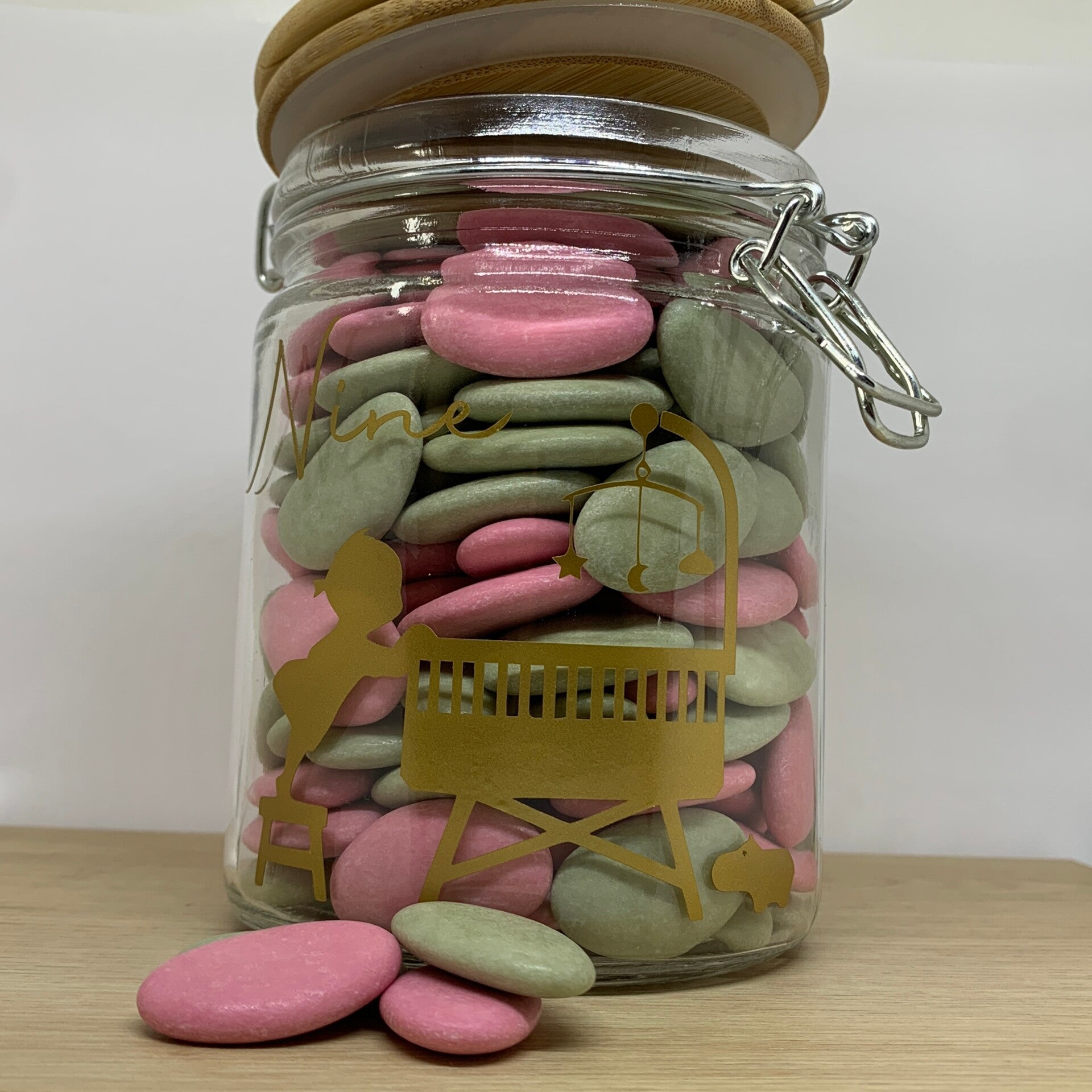 Naamsticker groot of afbeelding