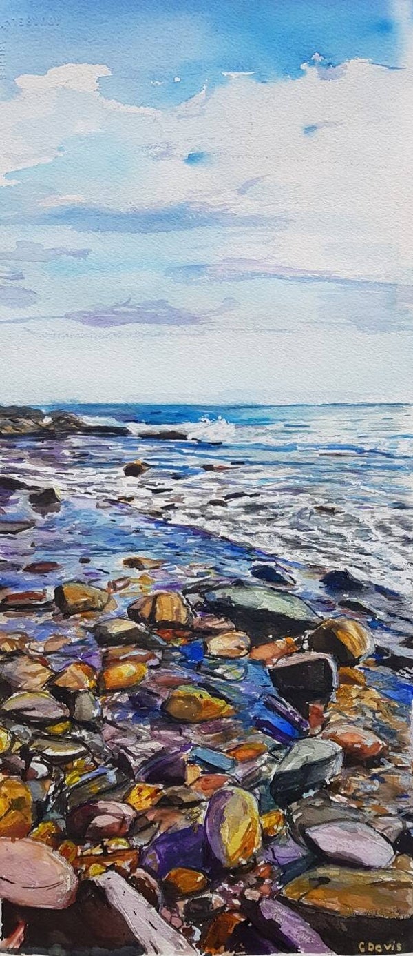 Marino Rocks in Watercolor