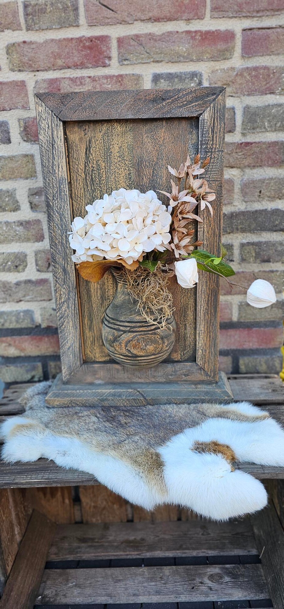 Paneel op voet (incl. bloemen)