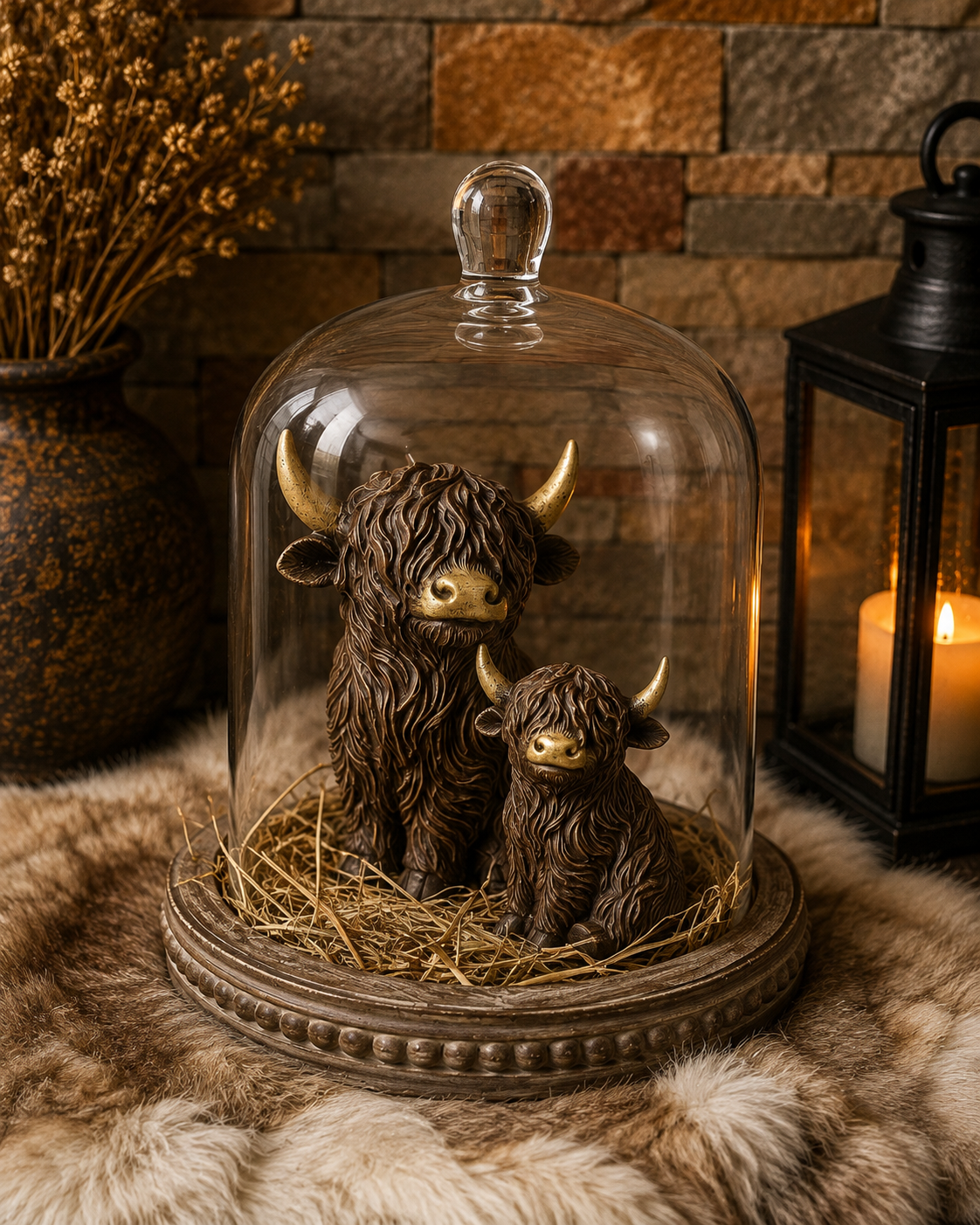 Stolp met schotse Hooglanders