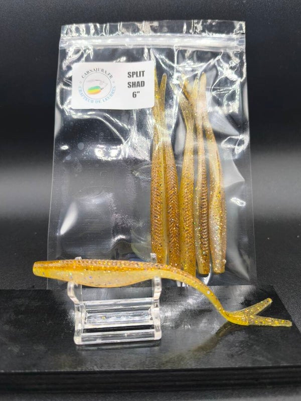 SPLIT SHAD 6" TINSEL UV