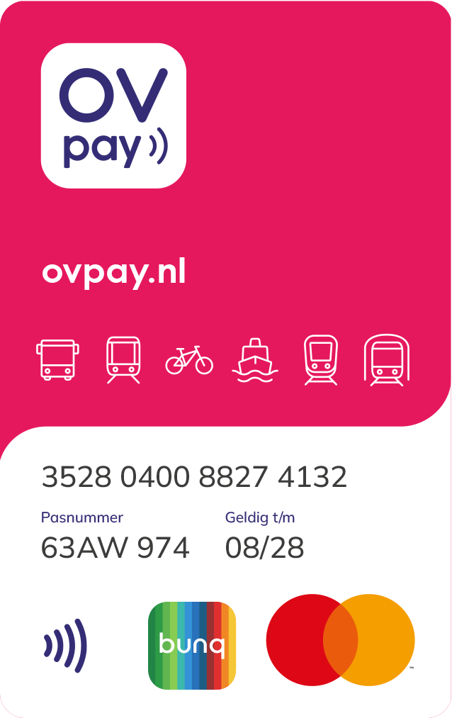 Voorbeeld OV pay pas