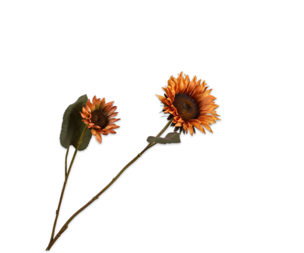 Zonnebloem tak oranje 75 cm