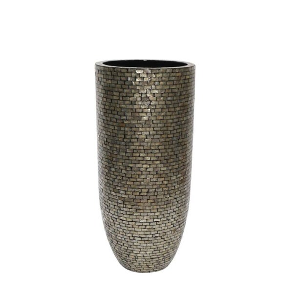 PTMD Adrija Champagne round poly shell bamboo pot L