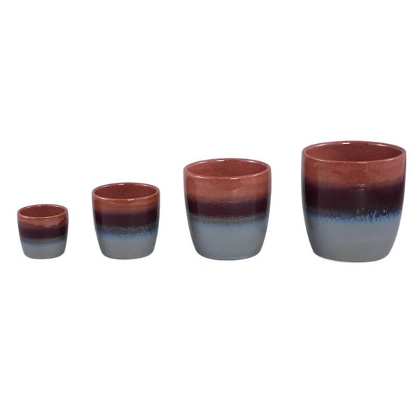 PTMD Braxton Purple ombre glazed ceramic pot M
