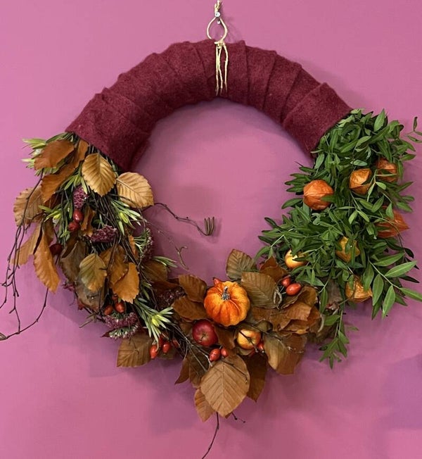 Workshop herfstkrans met echte materialen