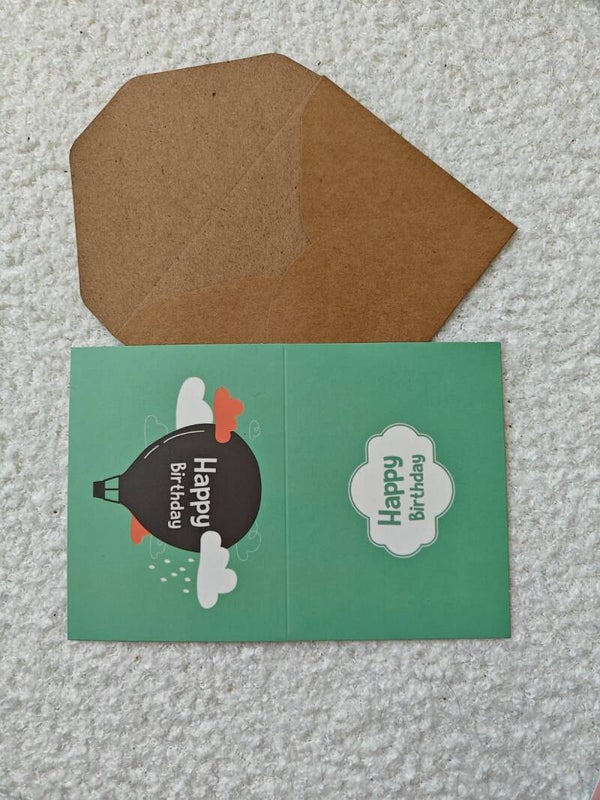 Verjaardagskaart luchtballon