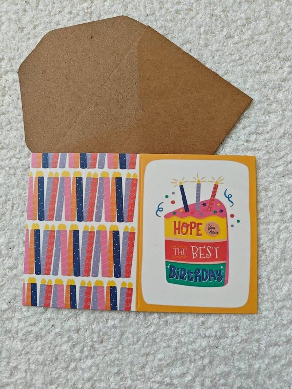 Verjaardagskaart taartpunt