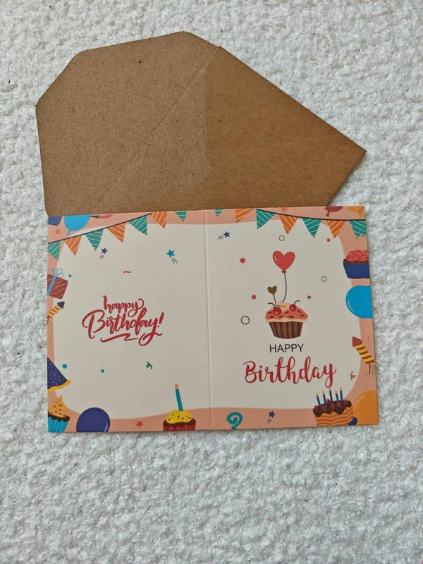 Verjaardagskaart cupcake