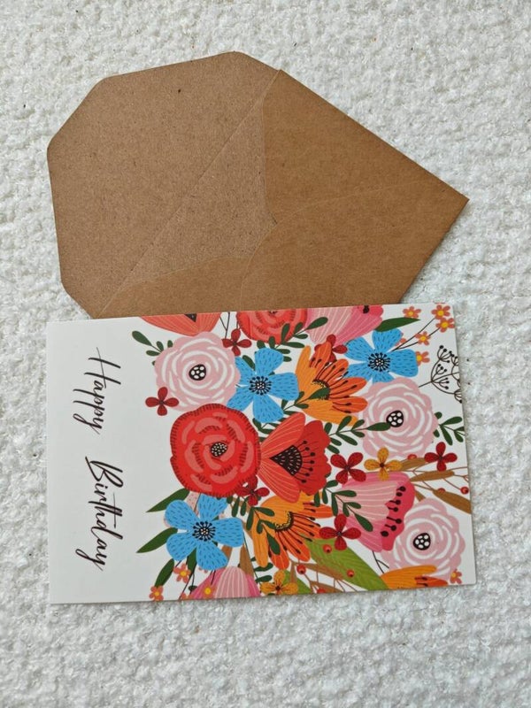 Verjaardagskaart flowers