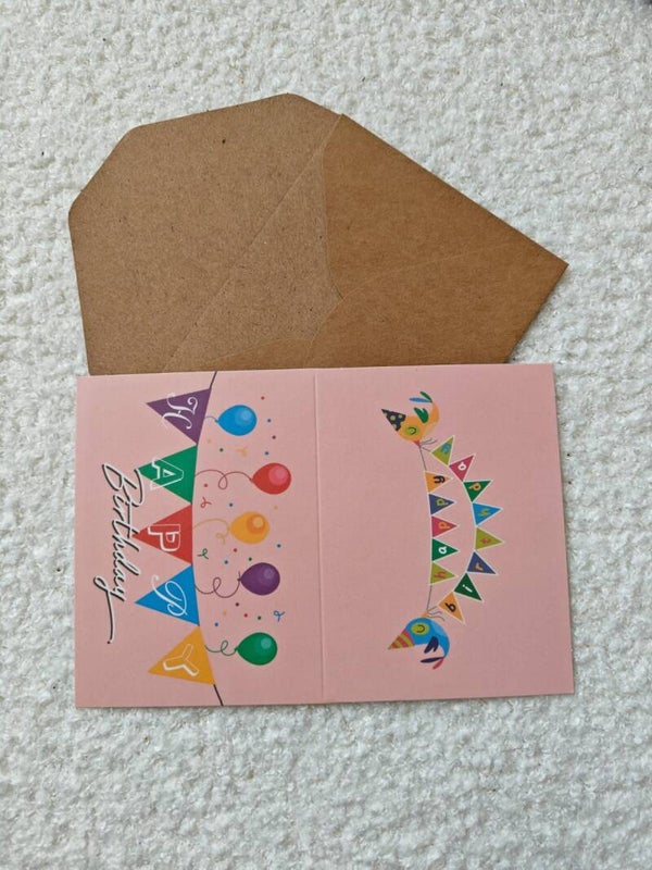 Verjaardagskaart slingers