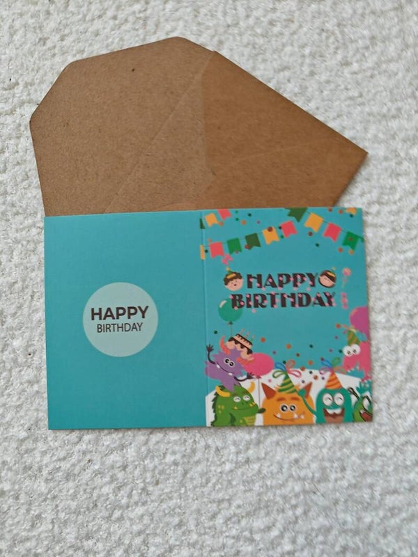 Verjaardagskaart monsters