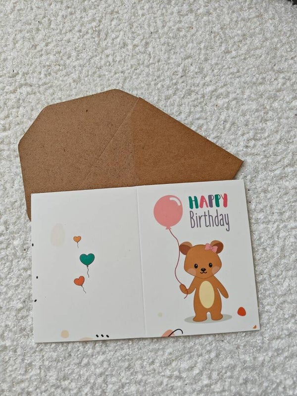 Verjaardagskaart beertje