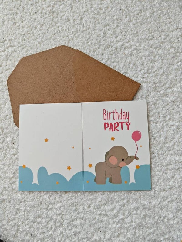Verjaardagskaart olifantje