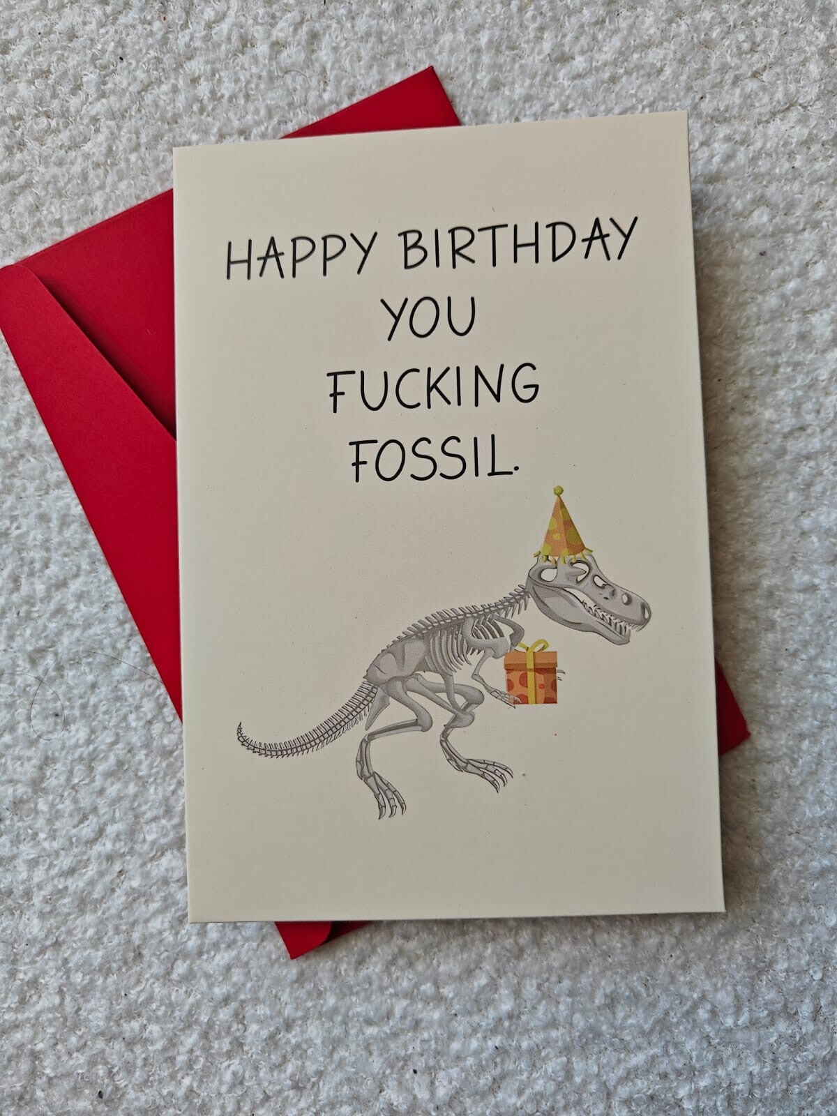 Verjaardagskaart fossiel