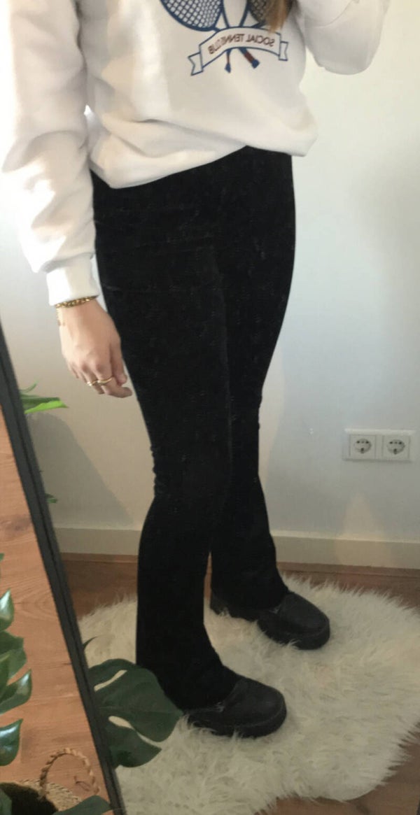 Broek flare black