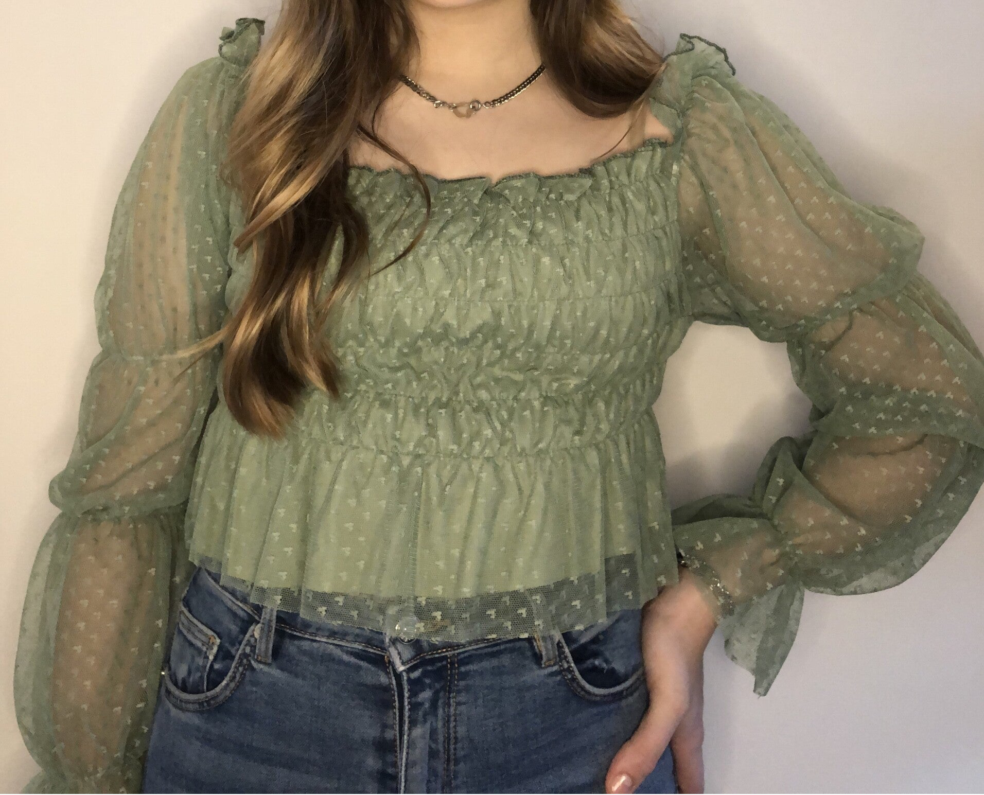 Aby top - Mint groen