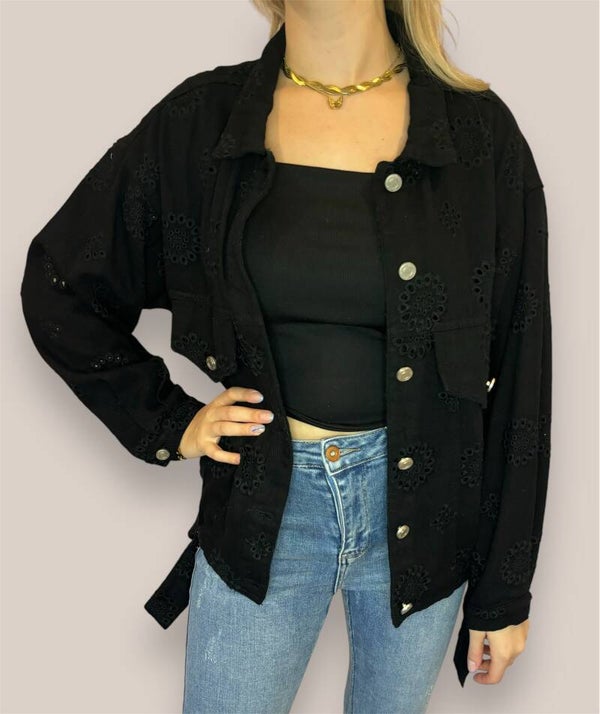 Veerle jasje - Zwart