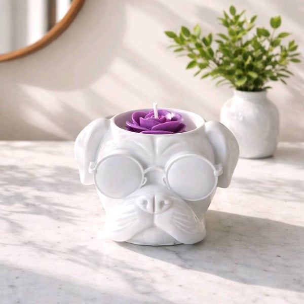 Bougie Parfumée Chien Fleuri