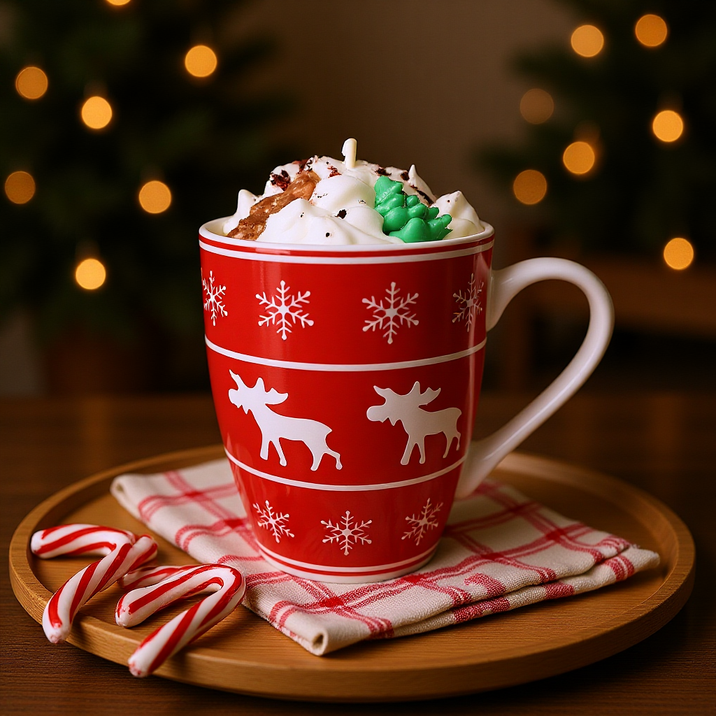 Bougie Tasse de Noël