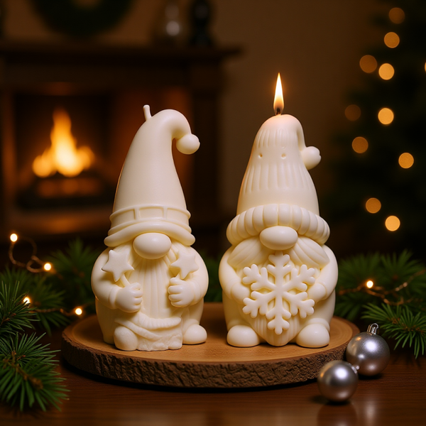 Bougie décorative Gnomes de Noël