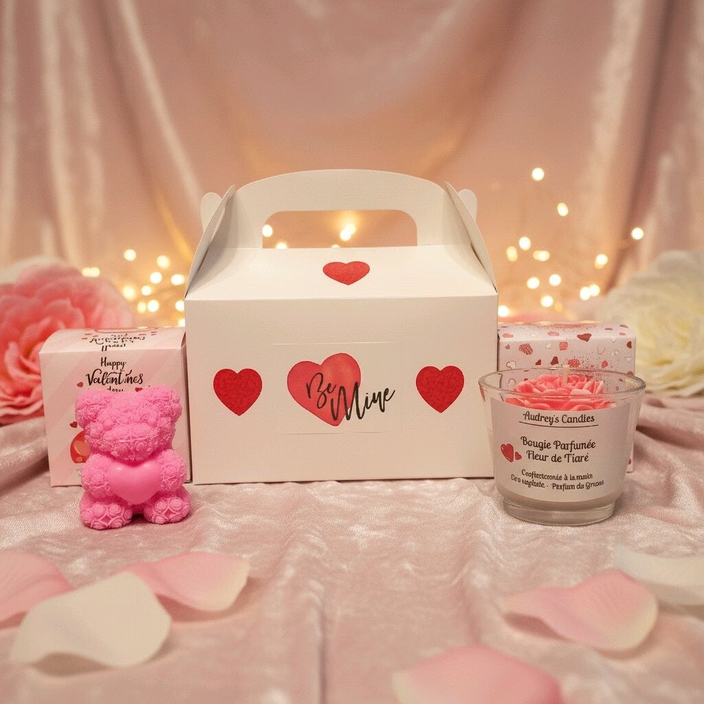 Coffret Saint Valentin Bougies parfumées