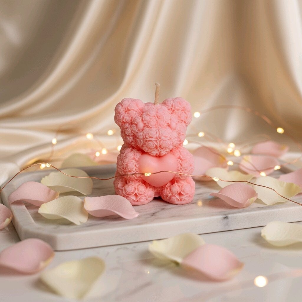 Bougie Décorative Ourson Coeur