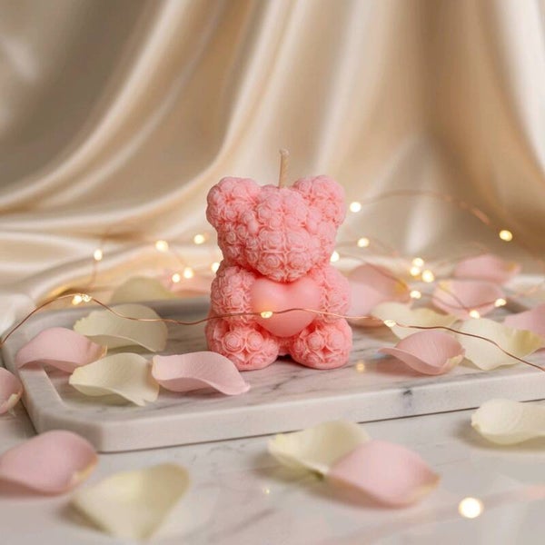 Bougie Décorative Ourson Coeur