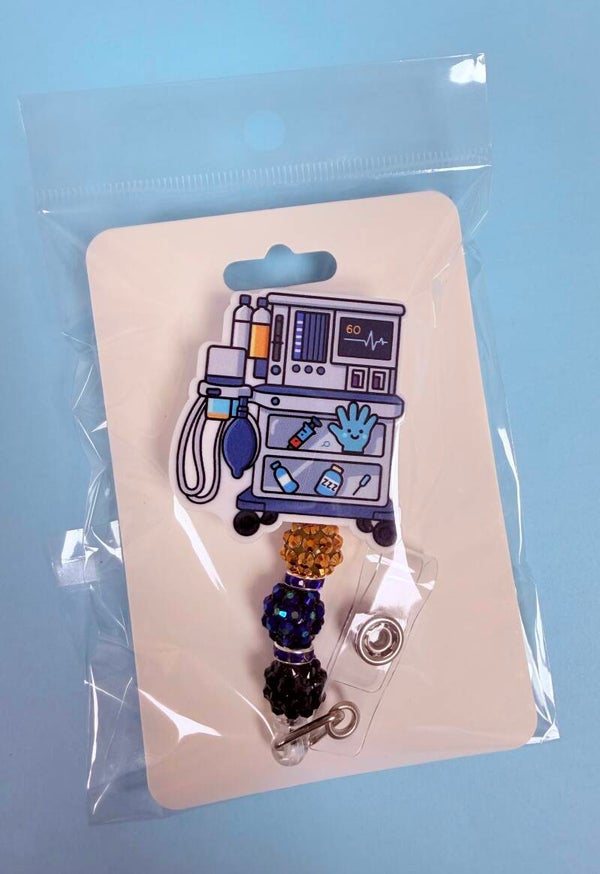 Anesthesia Cart - Badge Reel