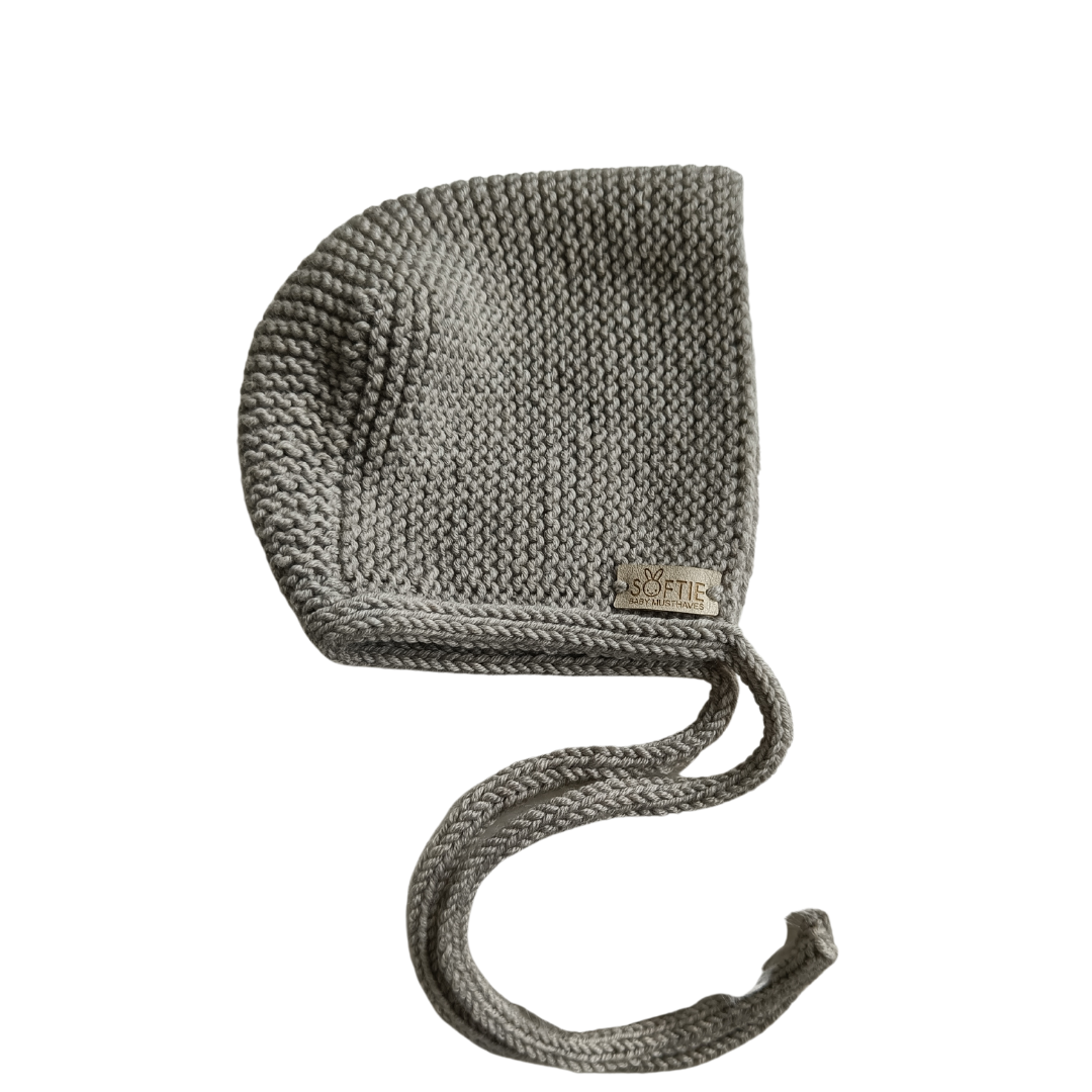Merino Bonnet Mutsje - Lichtgrijs