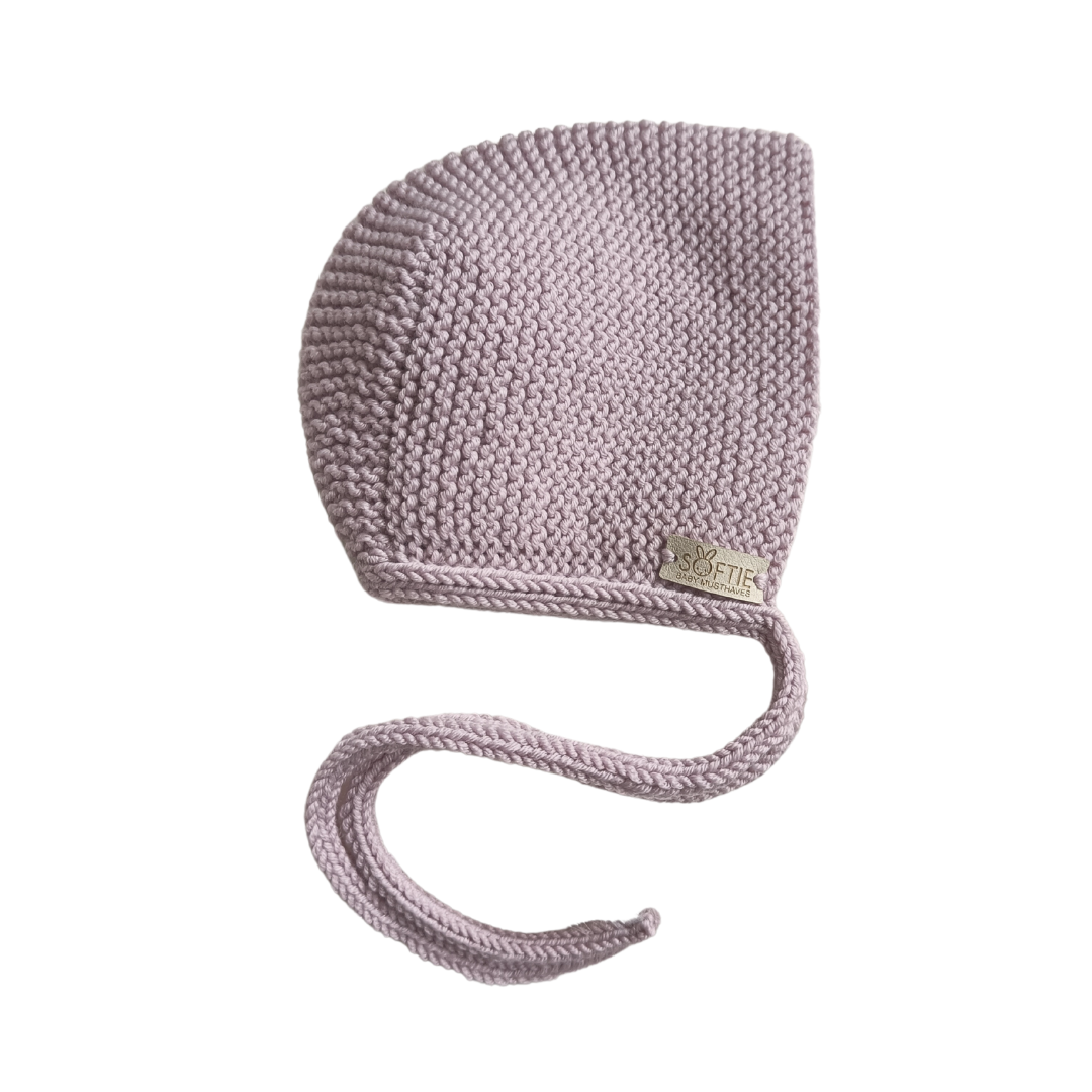 Merino Bonnet Mutsje - Oud Roze
