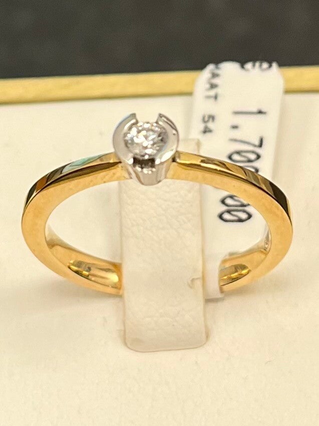 A-S diamant 0.10 ct 14krt goud