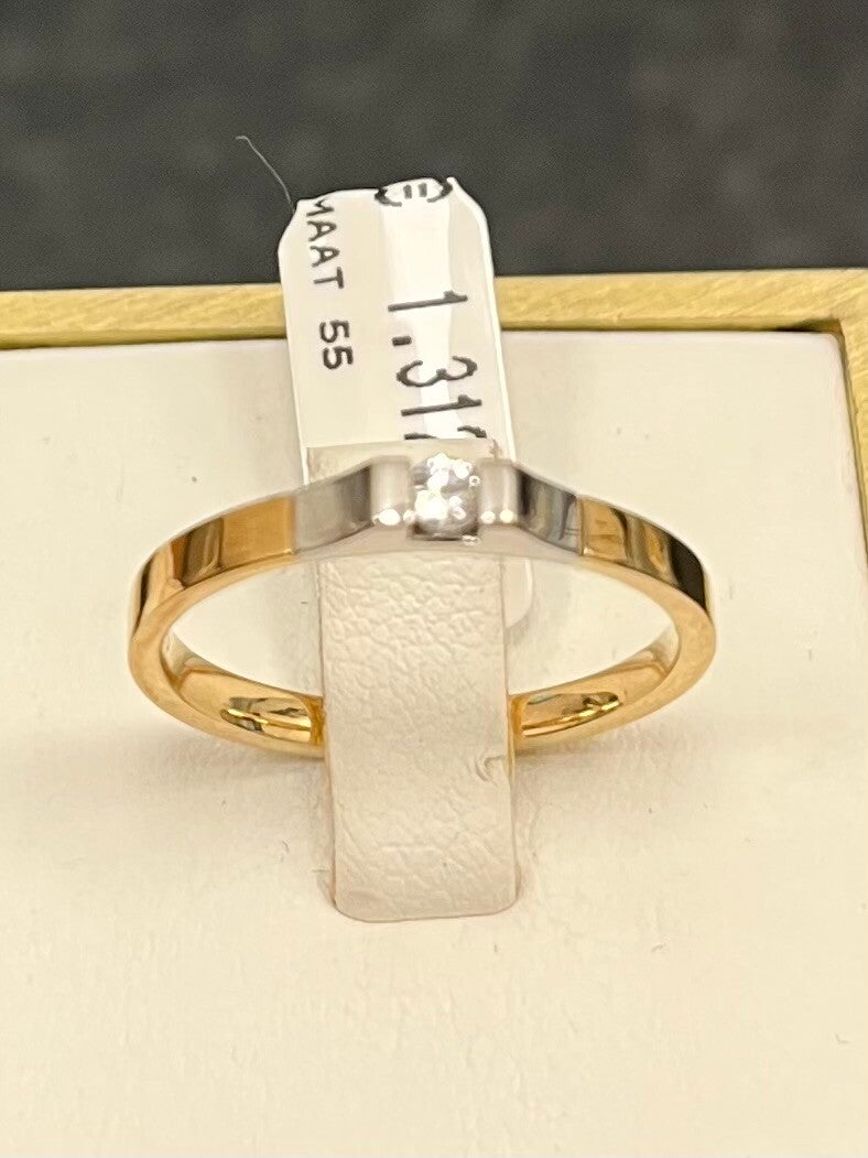 A-S diamant 0.05 ct 14krt goud