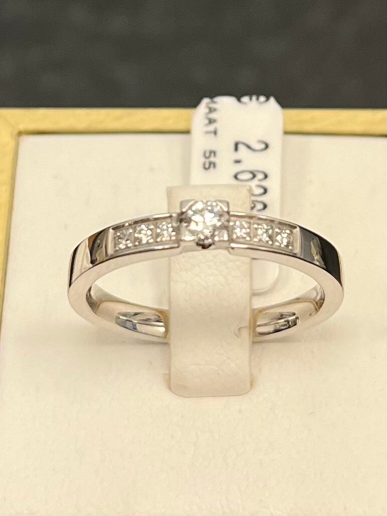 A-S diamant 0.18 ct 14krt witgoud