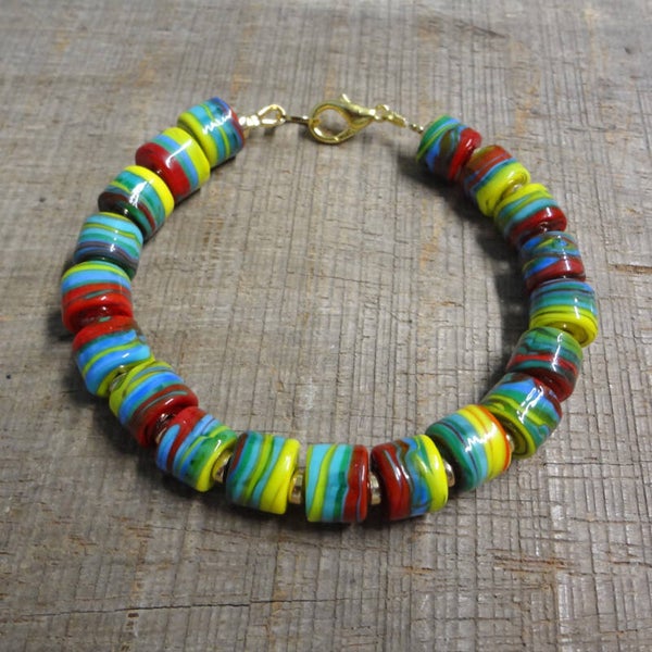 armband van handgemaakte glaskralen