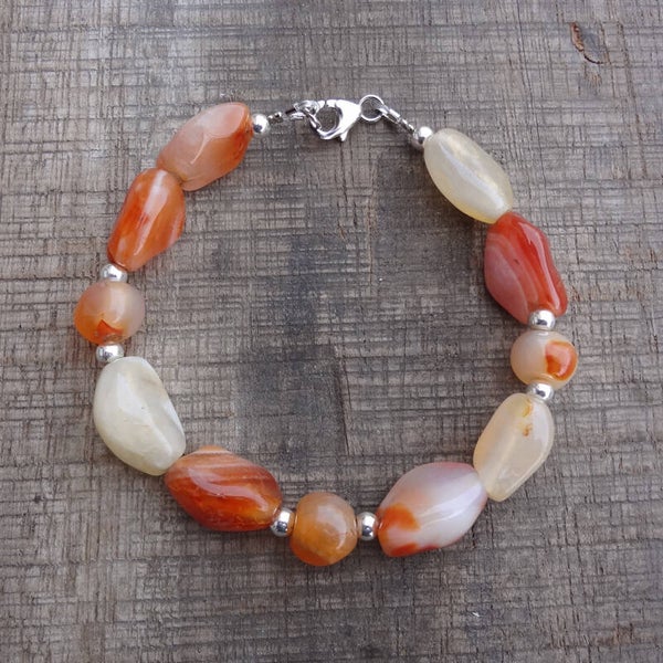 Armband van oranje agaat