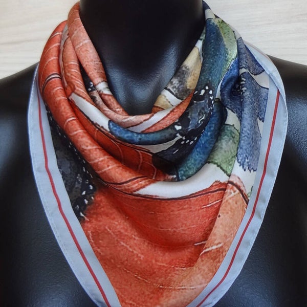 sjaaltje, bandana, papavers