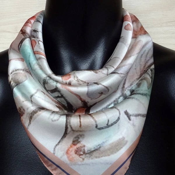 sjaaltje, bandana, bloemen pastel