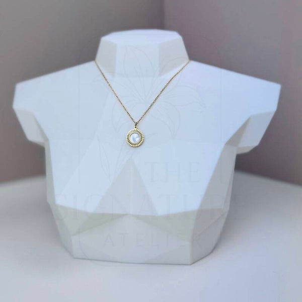 RVS ketting goud | Schelp cirkel