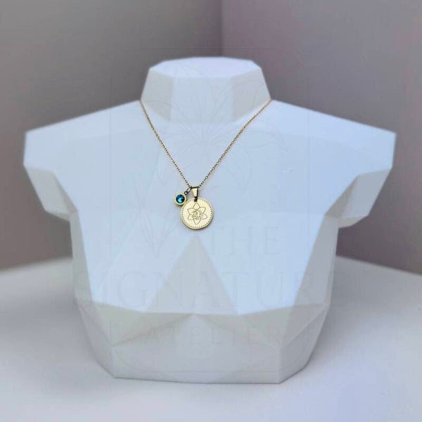 RVS ketting goud | Geboortemaand bloem