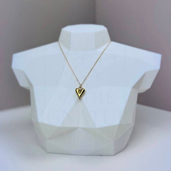 RVS ketting goud | Hart