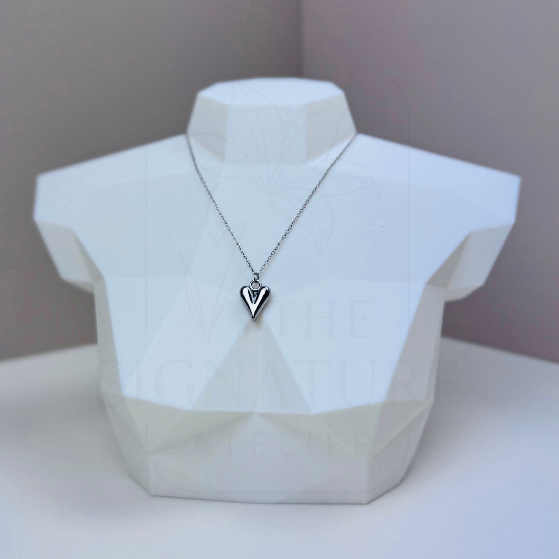 RVS ketting zilver | Hart