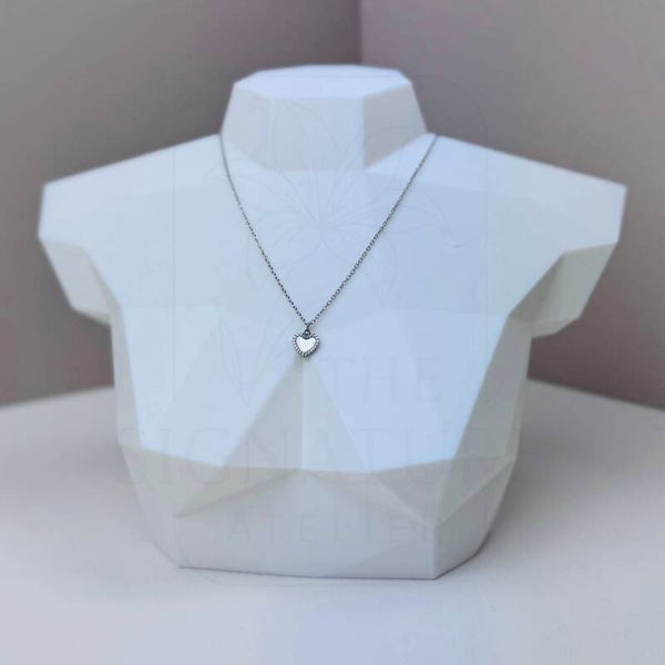 RVS ketting zilver | Schelp hartje