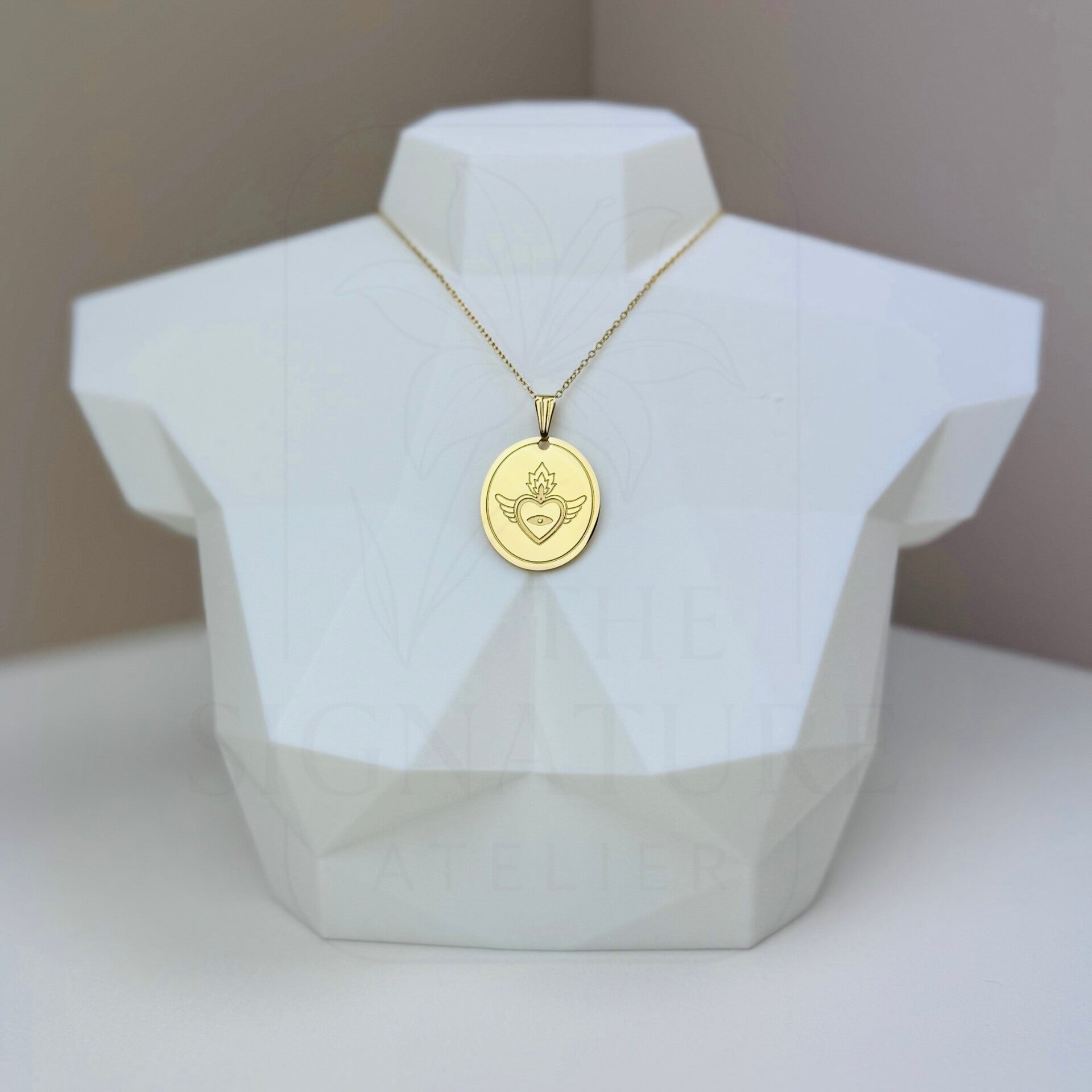 RVS ketting goud | Heilig hart