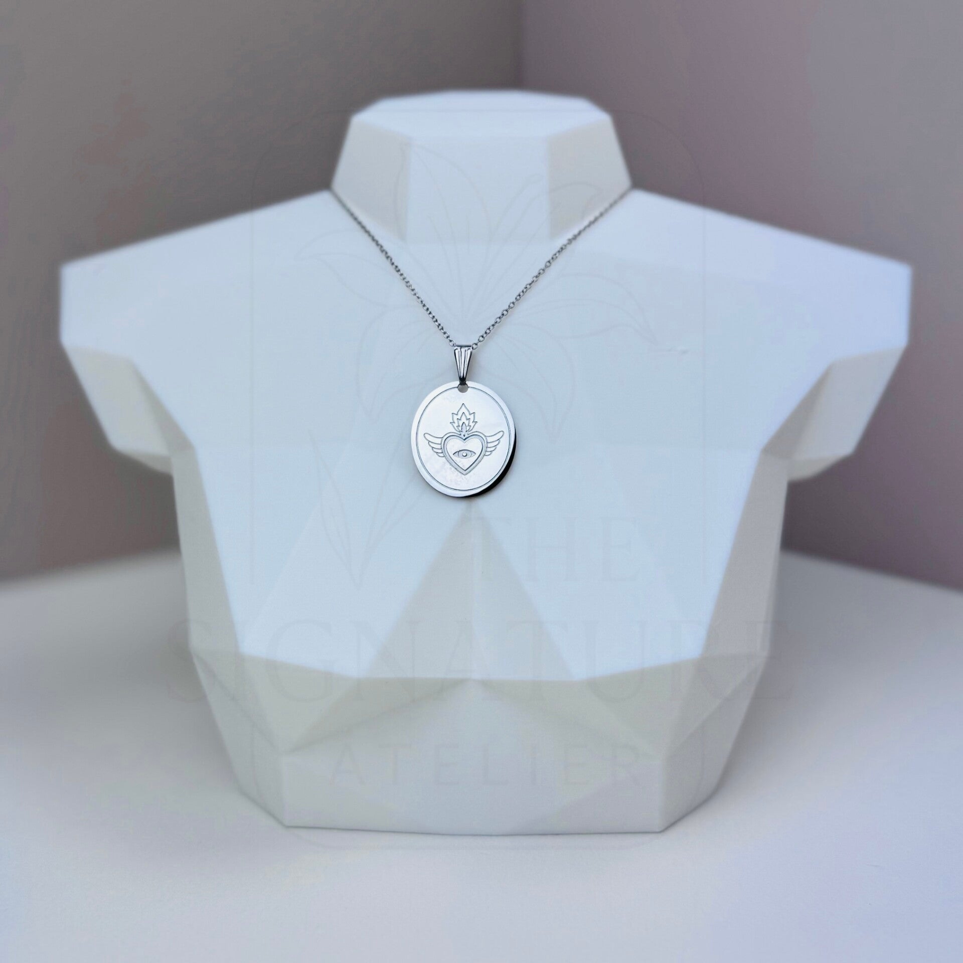 RVS ketting zilver | Heilig hart