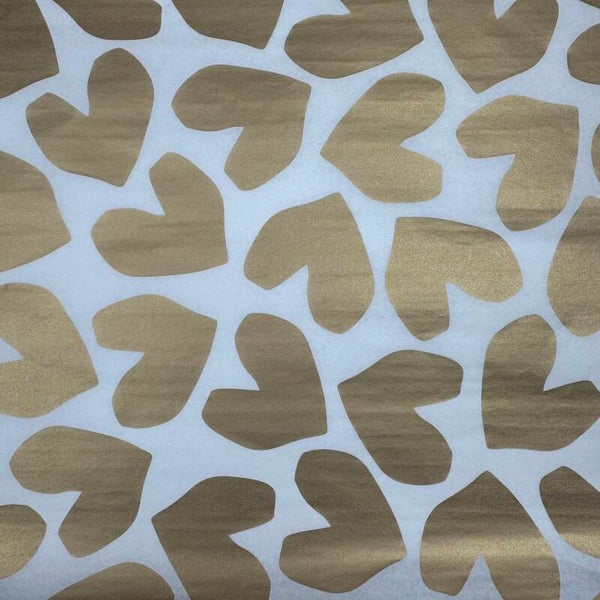 Zijdepapier | 50cm x 70cm | xxl harten goud