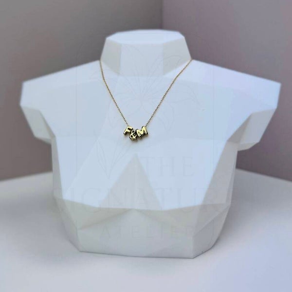 RVS ketting goud | Initialen